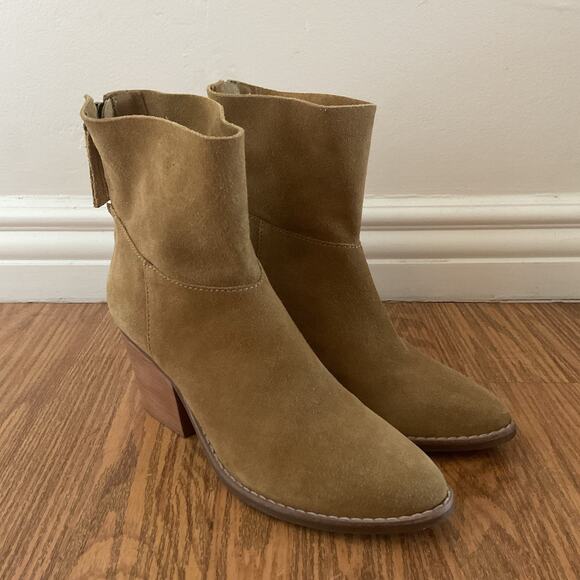 Anthropologie Matisse Boots SOHO Brown Suede Ankle Booties Boho Festival sz 6.5 - Picture 2 of 5